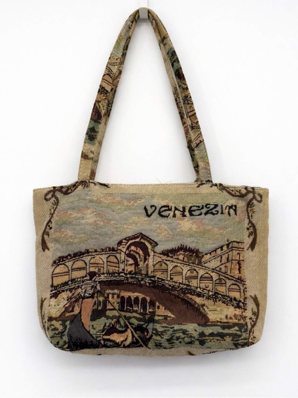 Venezia Tapestry Tote Bag Vintage Venice Italy Grannycore Bag